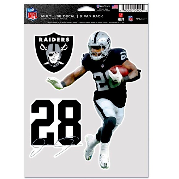 Las Vegas Raiders Card and Jacobs Decals Package - Picture 2 of 5